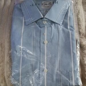 Henne Light Blue and White Striped Shirt